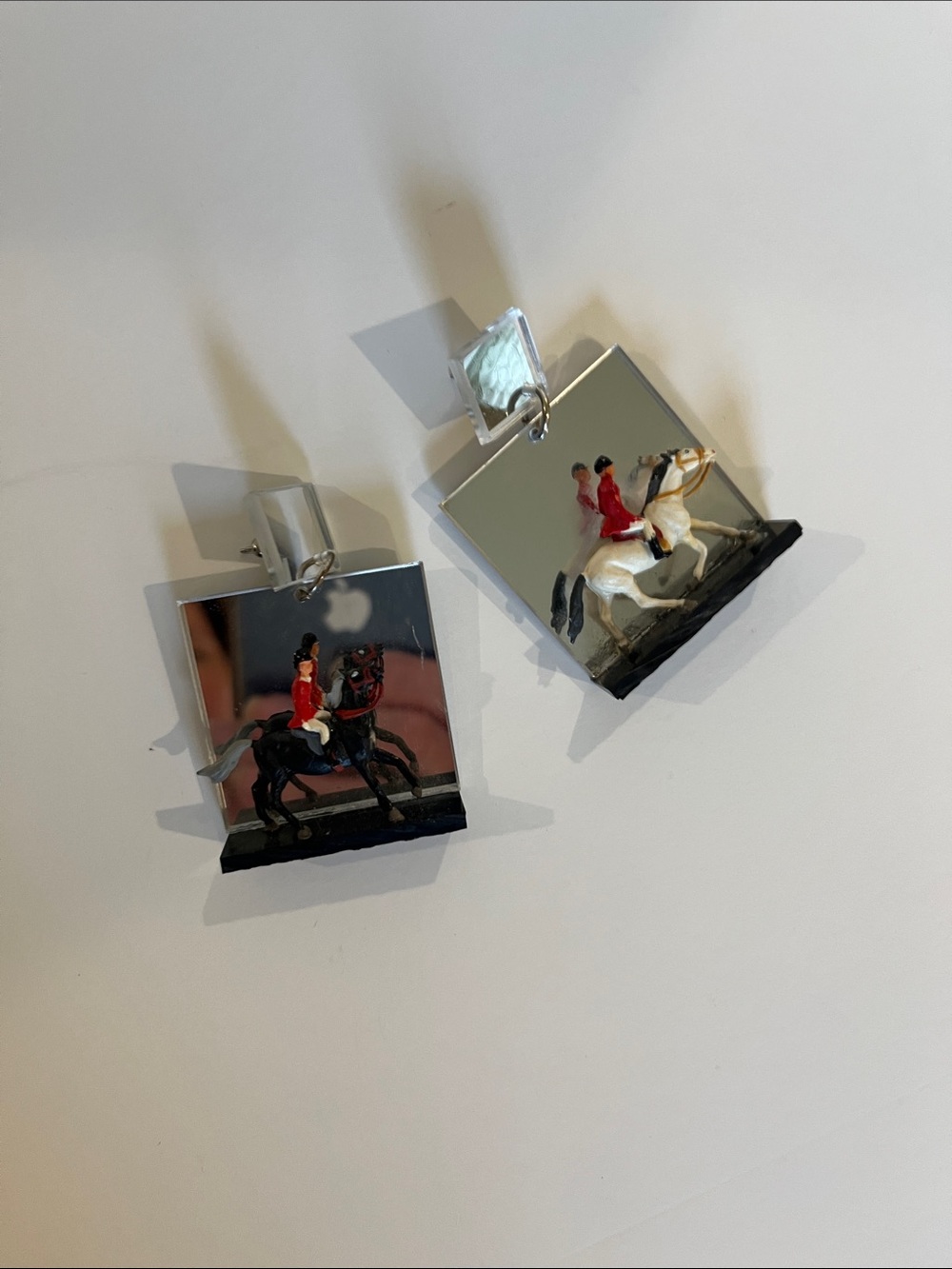 Horse & Rider 3-D Dangle Earrings